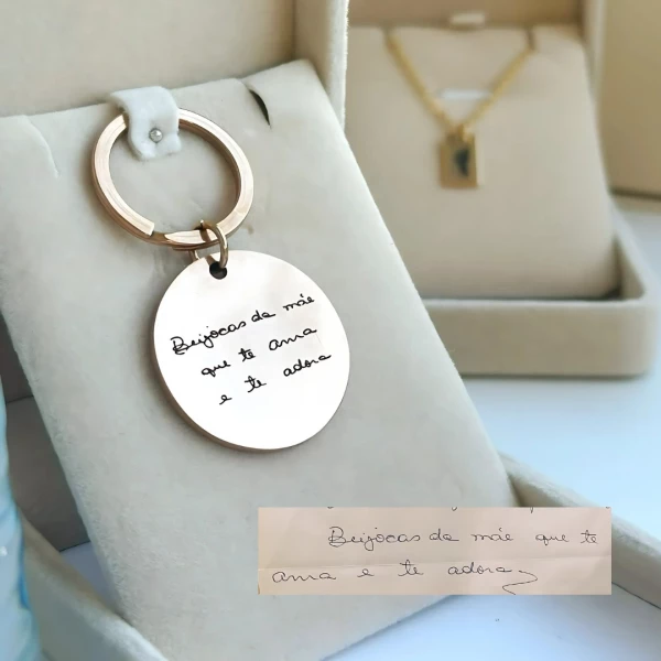 Chaveiro Redondo com TEXTO - Rose