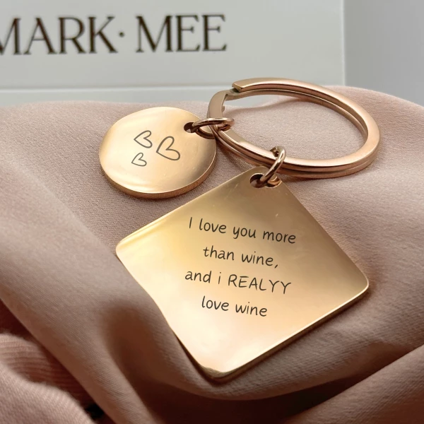 Chaveiro com TEXTO  - Rose
