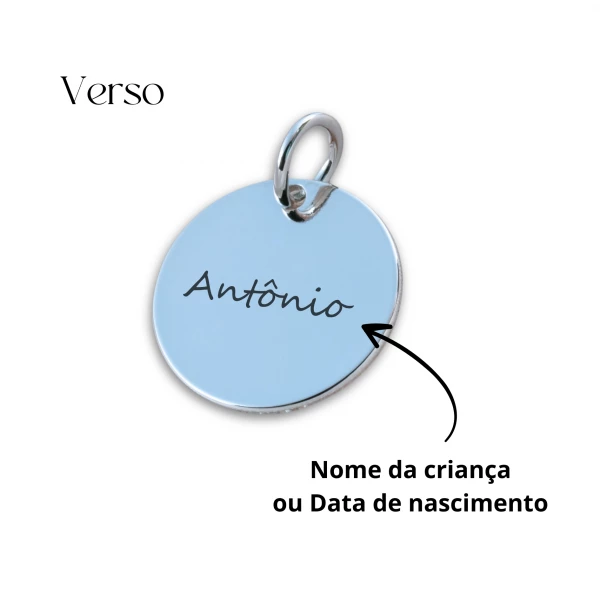 Pingente Personalizado Prata para Colar - Pezinho do Rescém Nascido 