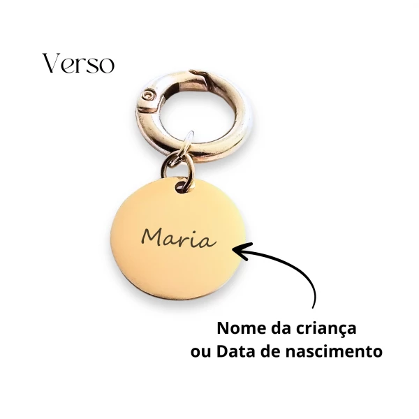 Chaveiro Redondo com Pezinho - Dourado