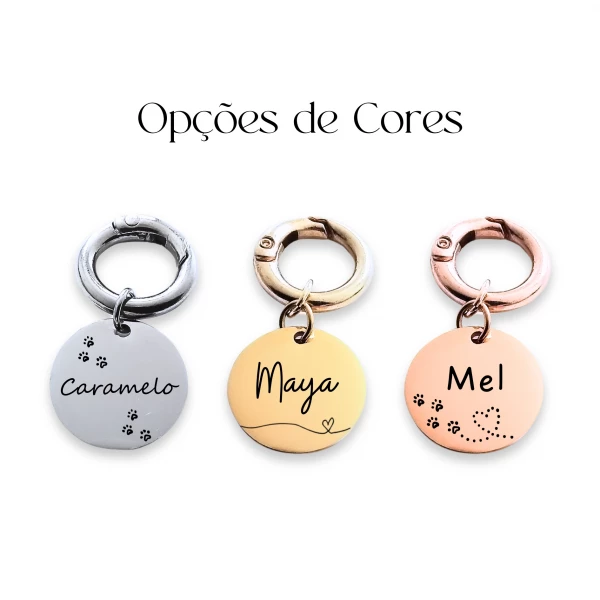 Medalha Pet Nome e Telefone - Patinhas