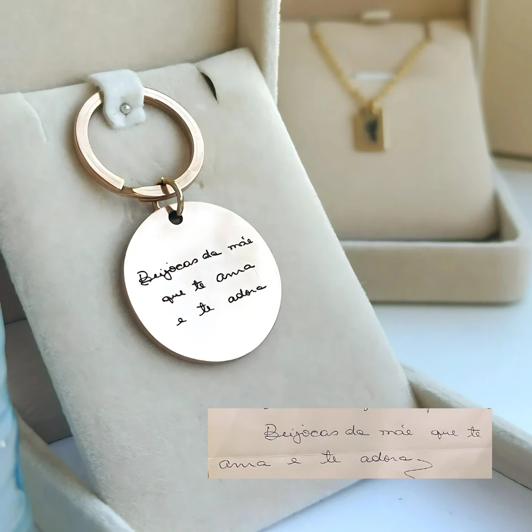 Chaveiro Redondo com TEXTO - Rose