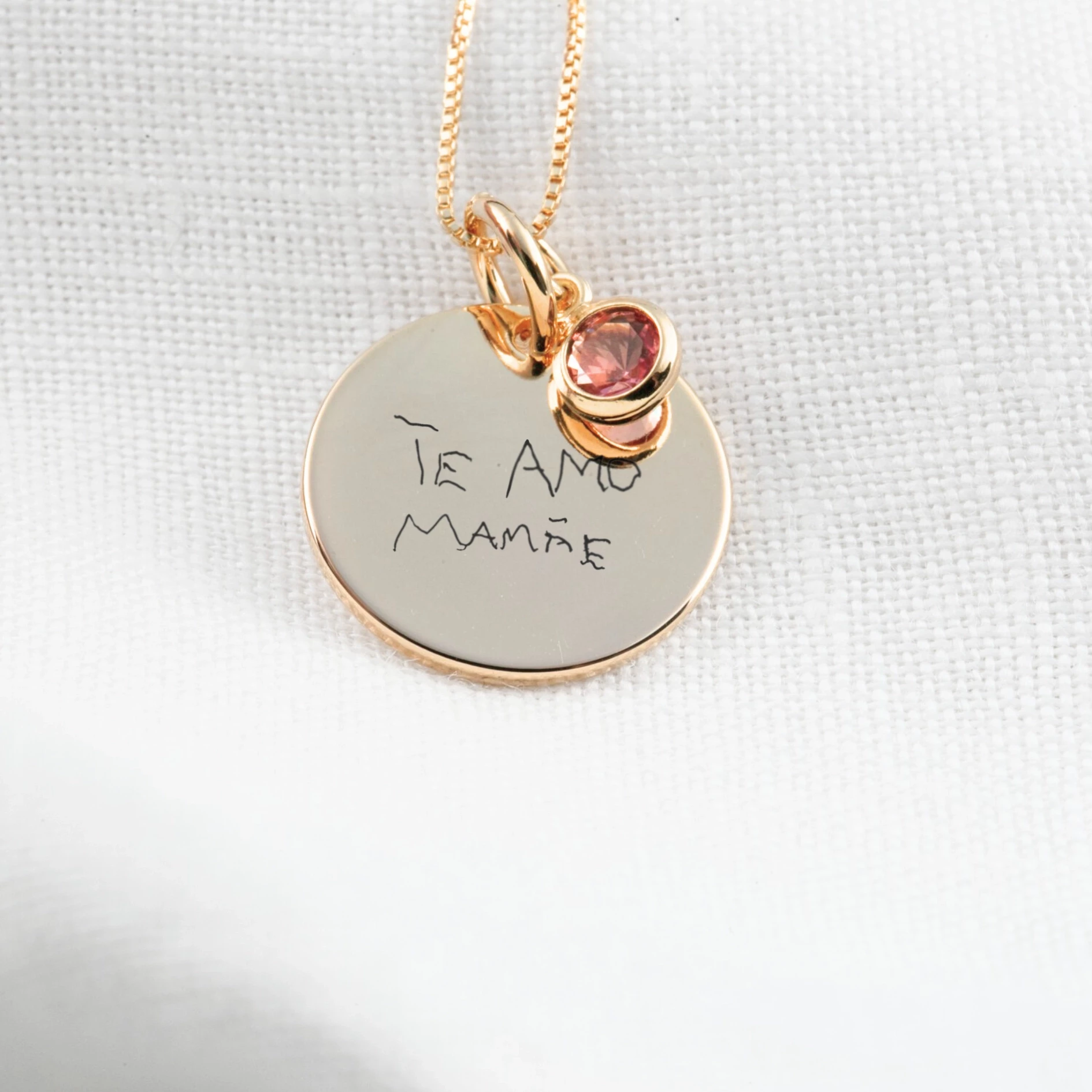 Pingente com TEXTO para colar - Redondo Dourado