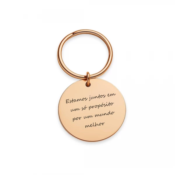 Chaveiro Redondo com TEXTO - Rose