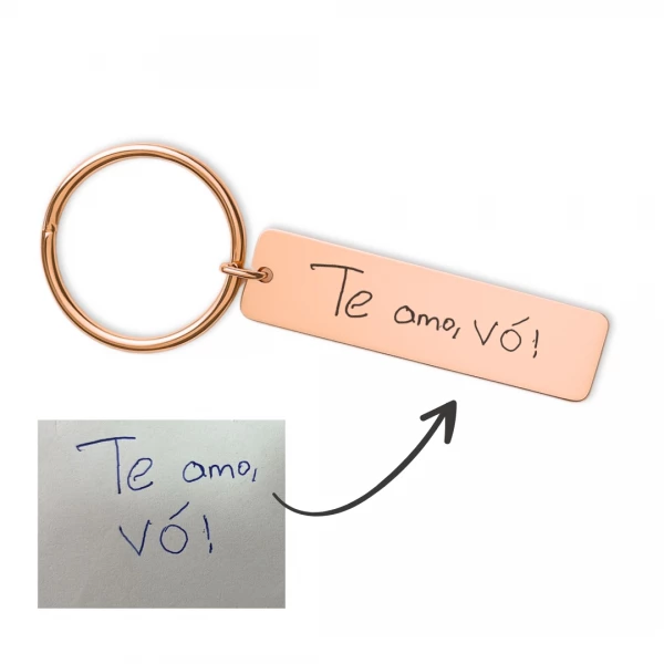 Chaveiro Alongado com TEXTO - Rose