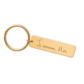 Chaveiro Alongado com TEXTO - Dourado