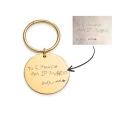 Chaveiro Redondo com TEXTO - Dourado