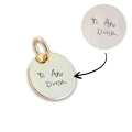 Pingente com TEXTO para pulseira - Redondo Dourado