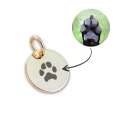 Pingente com PATINHA DO PET para pulseira - Redondo Dourado